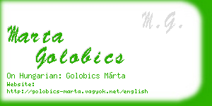 marta golobics business card
